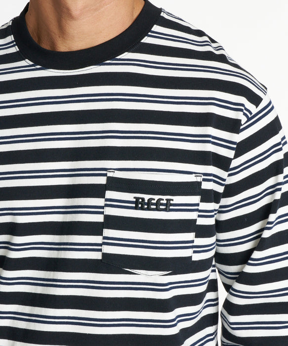 REEF メンズ POCKET BORDER LS T ロンT 【2026年秋冬モデル】 BLK / XL