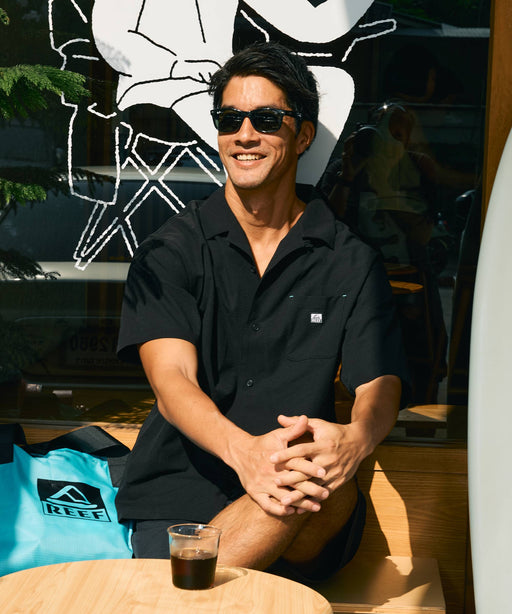BTP シャツ　ブラック　The9shop ラッシュガード　鈴木六夏さん SALE】REEF メンズ SUCKER UTILITY SHIRTS ラッシュガード 【2026年夏