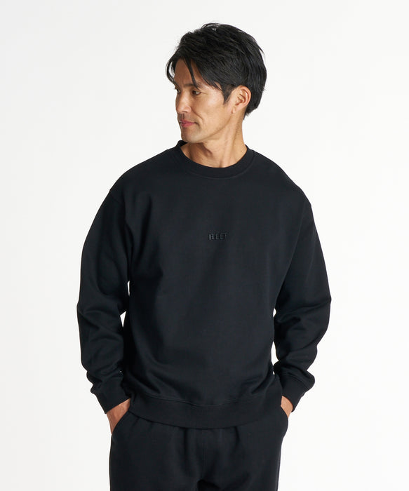 REEF メンズ THE CORE CREW トレーナー 【2026年秋冬モデル】 BLK / XL