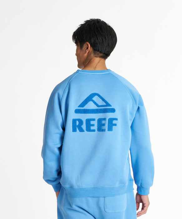 REEF メンズ VINTAGE WASH CREW トレーナー 【2026年秋冬モデル】 LBLU / XL