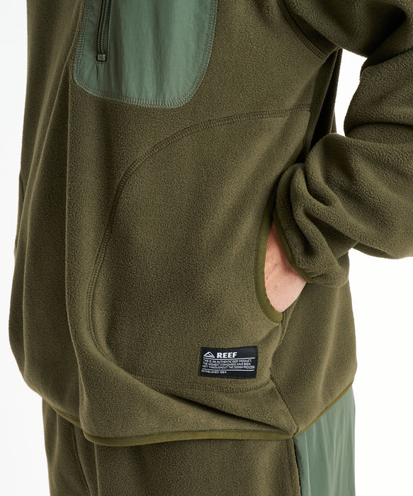 REEF メンズ ACTIVE FLEECE PULLOVER トレーナー 【2026年秋冬モデル】 KHA / XL