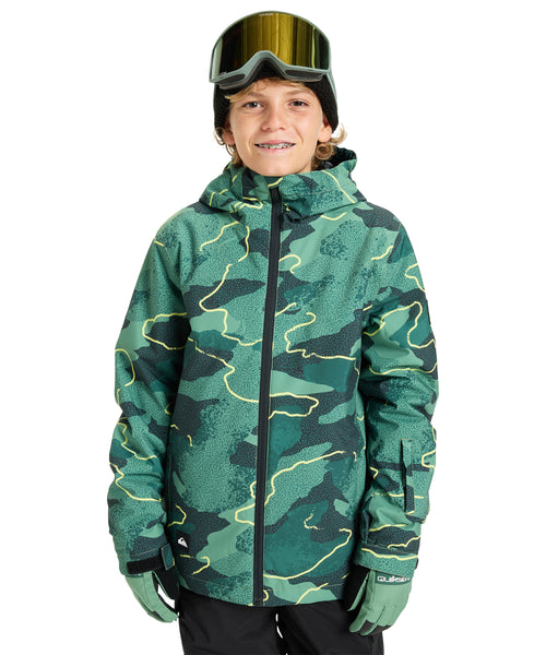 QUIKSILVER キッズ MISSION PRINTED YOUTH JK スノージャケット 撥水