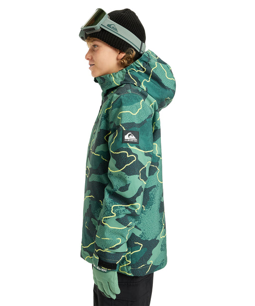 QUIKSILVER キッズ MISSION PRINTED YOUTH JK スノージャケット <SURF THE MOUNTAIN>【25-26SNOWモデル】 GSC1 / 150