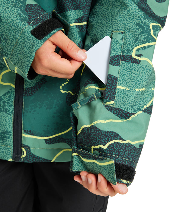 QUIKSILVER キッズ MISSION PRINTED YOUTH JK スノージャケット 【25