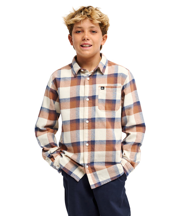 QUIKSILVER キッズ MOTHERFLY PLAID YOUT 長袖シャツ 【2026年秋冬モデル】
