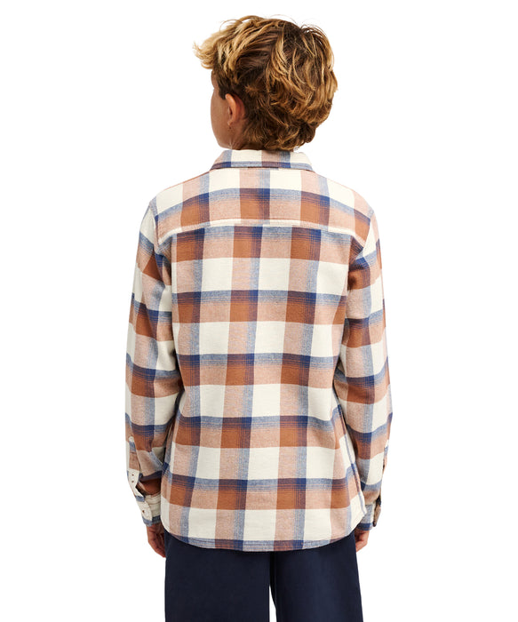 QUIKSILVER キッズ MOTHERFLY PLAID YOUT 長袖シャツ 【2026年秋冬モデル】