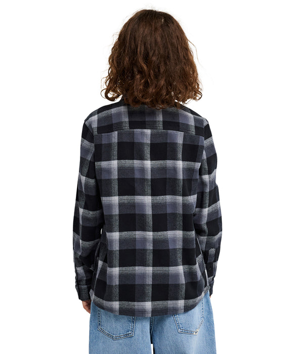 QUIKSILVER キッズ MOTHERFLY PLAID YOUT 長袖シャツ 【2026年秋冬モデル】