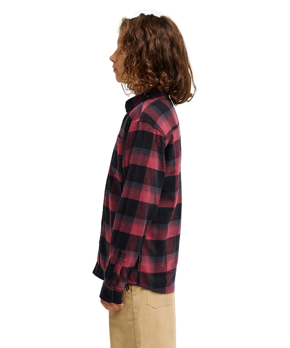 QUIKSILVER キッズ MOTHERFLY PLAID YOUT 長袖シャツ 【2026年秋冬モデル】