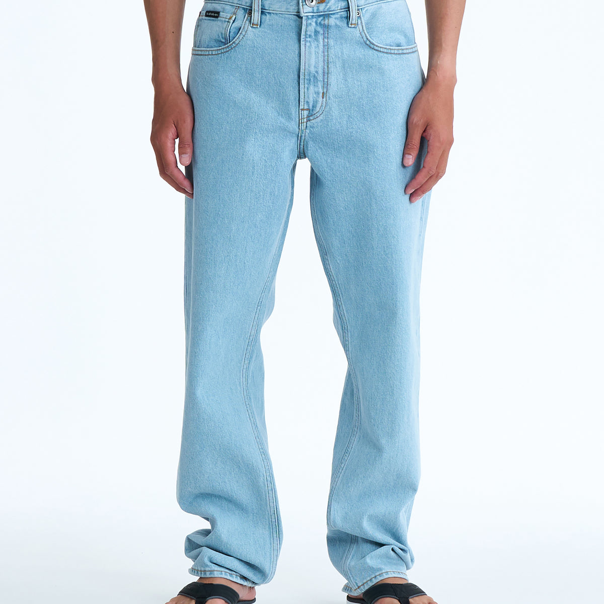 QUIKSILVER メンズ QUIKSILVER STRAIGHT デニムストレートパンツ