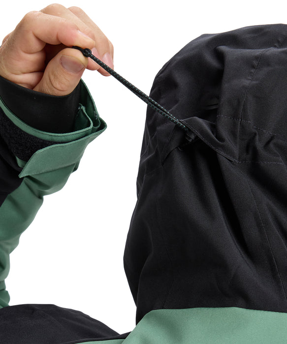 QUIKSILVER メンズ MISSION BLOCK JK スノージャケット <SURF THE MOUNTAIN>【25-26SNOWモデル】 GND0 / L