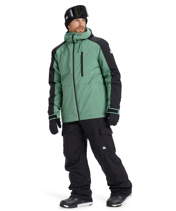 QUIKSILVER メンズ MISSION BLOCK JK スノージャケット <SURF THE MOUNTAIN>【25-26SNOWモデル】 GND0 / L