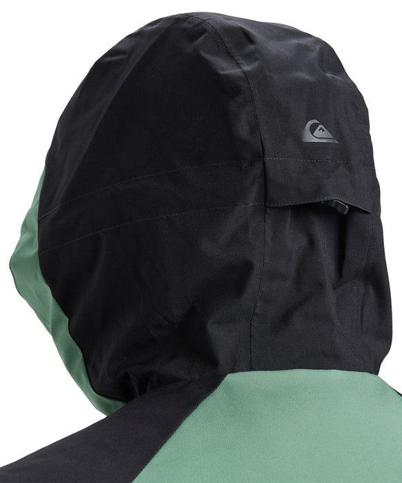 QUIKSILVER メンズ MISSION BLOCK JK スノージャケット <SURF THE MOUNTAIN>【25-26SNOWモデル】 GND0 / L
