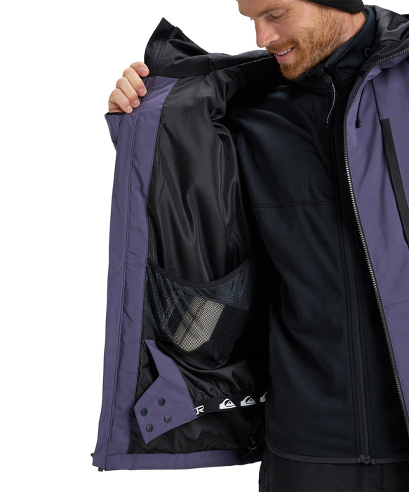 QUIKSILVER メンズ MISSION BLOCK JK スノージャケット <SURF THE MOUNTAIN>【25-26SNOWモデル】 KRB0 / L