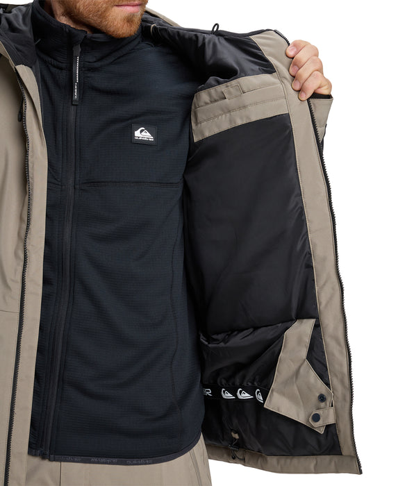 QUIKSILVER メンズ MISSION BLOCK JK スノージャケット <SURF THE MOUNTAIN>【25-26SNOWモデル】 TZC0 / L