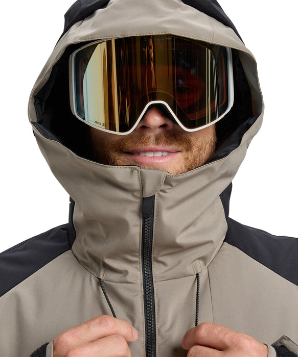 QUIKSILVER メンズ MISSION BLOCK JK スノージャケット <SURF THE MOUNTAIN>【25-26SNOWモデル】 TZC0 / L