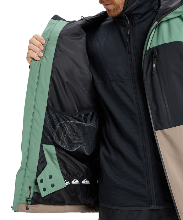 QUIKSILVER メンズ SYCAMORE BLOCK 20K JK スノージャケット 20,000mm