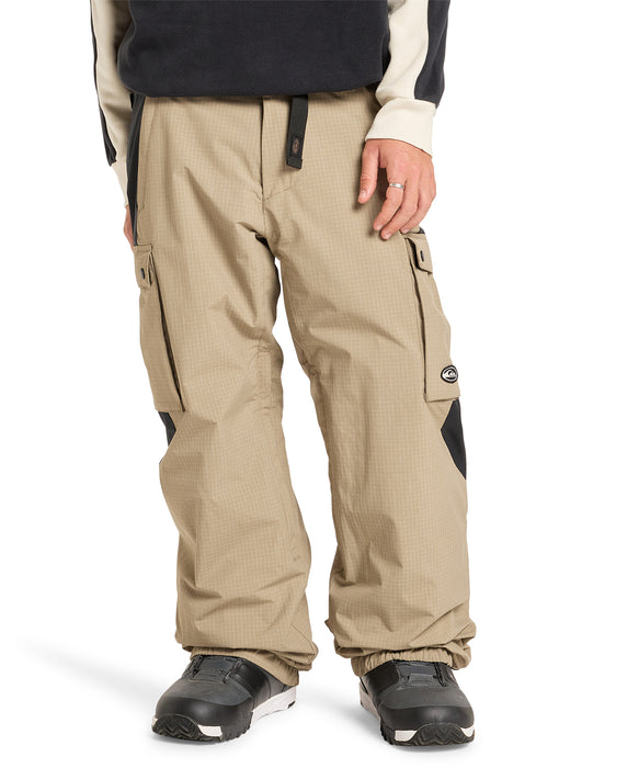 新品 25/26 QUIKSILVER スノーボードパンツ ベージュ S 送料込 2526】QUIKSILVER クイックシルバー スノーボード ウェア パンツ ユニ