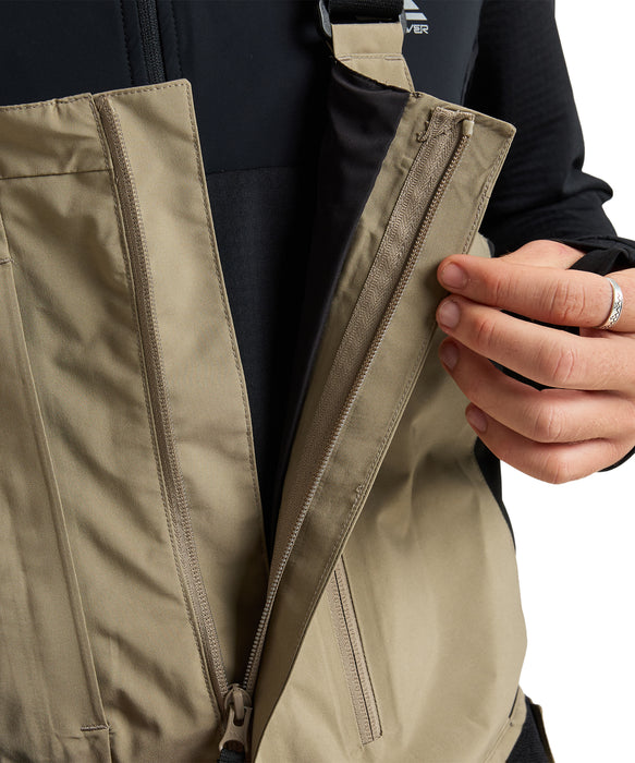 QUIKSILVER　GORE-TEX ベージュ ビブパンツ QUIKSILVER メンズ ALTOSTRATUS STRET GORE-TEX BIB スノー