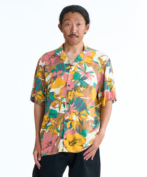 QUIKSILVER メンズ SAFE PARADISE SS 半袖レーヨンシャツ コンフォート