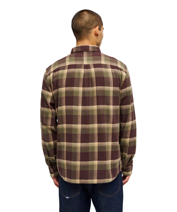 QUIKSILVER メンズ MOTHERFLY PLAID LS 長袖シャツ 【2026年秋冬モデル】 CRE1 / XL