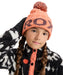 ROXY キッズ EFFIE GIRL BEANIE ビーニー ROXYジャガードロゴ ポンポン 【25-26SNOWモデル】 NKN0 / F