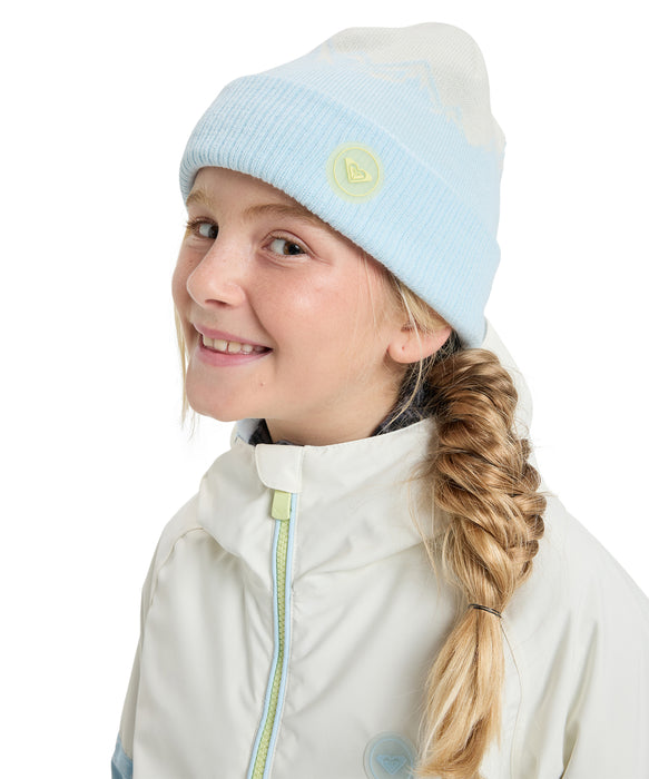 OUTLET】ROXY キッズ SNOWROX GIRL BEANIE ビーニー ジャガード織り