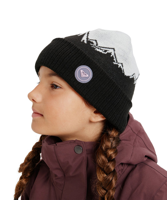 OUTLET】ROXY キッズ SNOWROX GIRL BEANIE ビーニー ジャガード織り