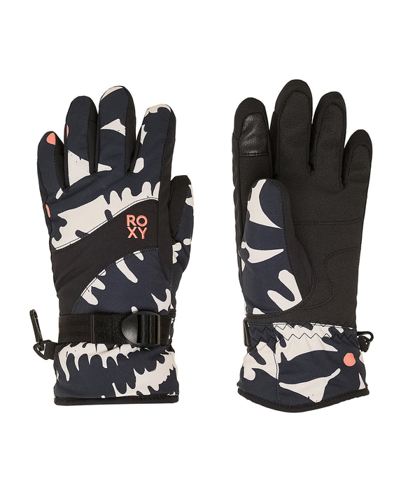 ROXY キッズ ROXY JETTY GIRL GLOVES スノーグローブ 手袋 10000mmの撥水・防水 タッチパネル対応【25-26SNOWモデル】 KVJ2 / S