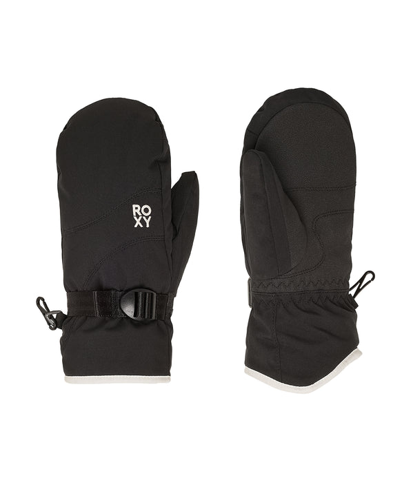 ROXY キッズ ROXY JETTY GIRL SOLID MITT スノーグローブ 手袋 10000mmの撥水・防水 リストベルト 【25-26SNOWモデル】 KVJ0 / S