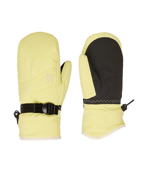 ROXY キッズ ROXY JETTY GIRL SOLID MITT スノーグローブ 手袋 10000mmの撥水・防水 リストベルト 【25-26SNOWモデル】 YFK0 / S