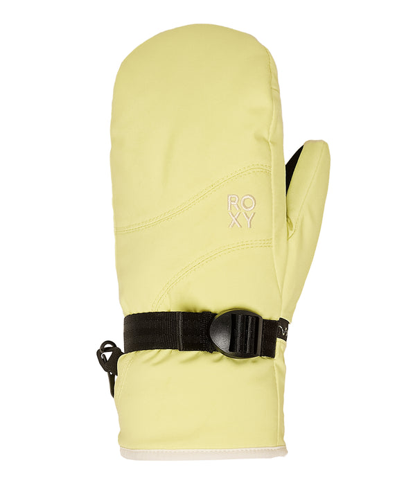 ROXY キッズ ROXY JETTY GIRL SOLID MITT スノーグローブ 手袋 10000mmの撥水・防水 リストベルト 【25-26SNOWモデル】 YFK0 / S