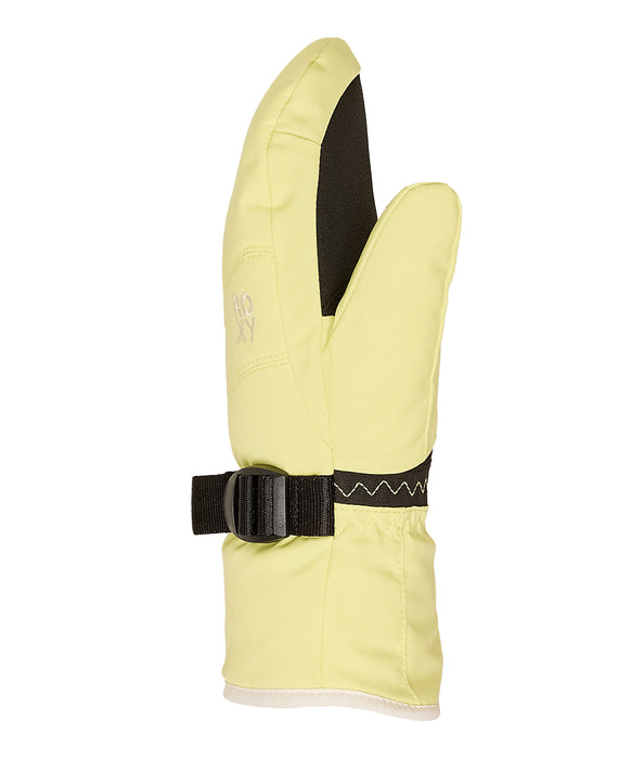 ROXY キッズ ROXY JETTY GIRL SOLID MITT スノーグローブ 手袋 10000mmの撥水・防水 リストベルト 【25-26SNOWモデル】 YFK0 / S
