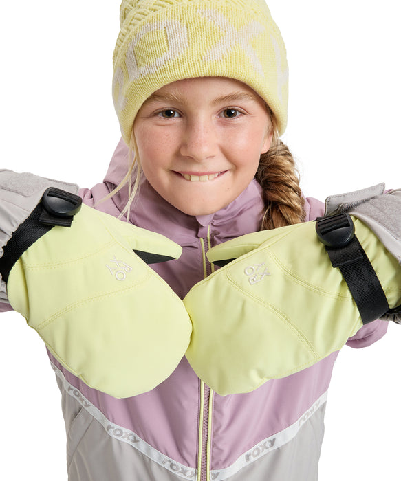 ROXY キッズ ROXY JETTY GIRL SOLID MITT スノーグローブ 手袋 10000mmの撥水・防水 リストベルト 【25-26SNOWモデル】 YFK0 / S