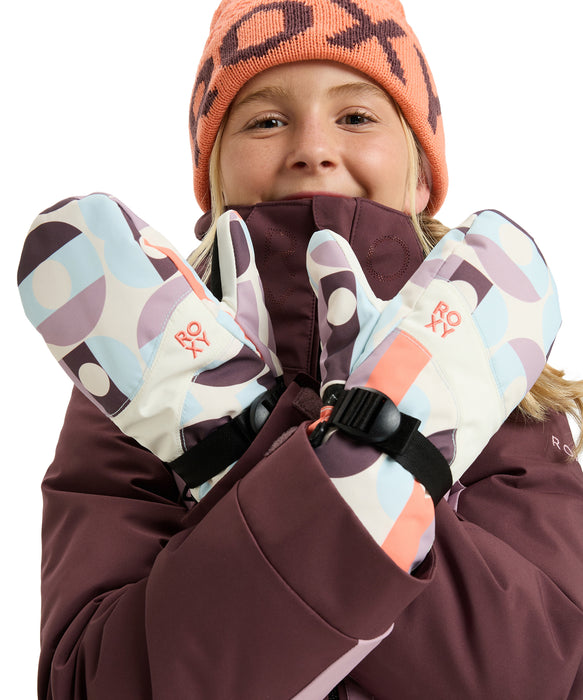 ROXY キッズ ROXY JETTY GIRL MITT スノーグローブ 手袋 10000mm撥水・防水 【25-26SNOWモデル】 WCF1 / S