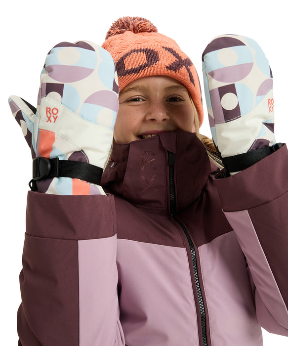 ROXY キッズ ROXY JETTY GIRL MITT スノーグローブ 手袋 10000mm撥水・防水 【25-26SNOWモデル】 WCF1 / S