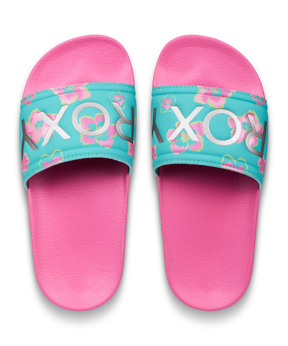 ROXY キッズ RG SLIPPY II PRINTED ビーチサンダル 【2026年春夏モデル】 LGM / 22CM