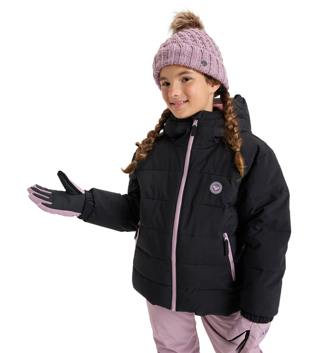 ROXY キッズ SNOWYHILL PUFFY GIRL JK スノージャケット パウダー
