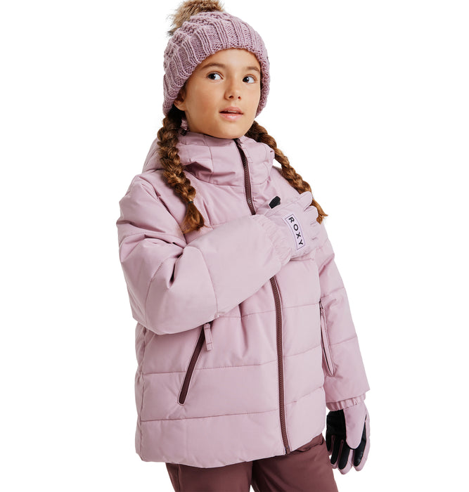 ROXY キッズ SNOWYHILL PUFFY GIRL JK スノージャケット パウダー