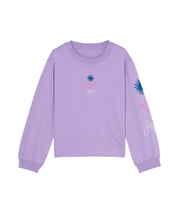 ROXY キッズ ORCHIDREGULAR LS 袖プリント長袖Tシャツ ロンT 【2026年秋冬モデル】