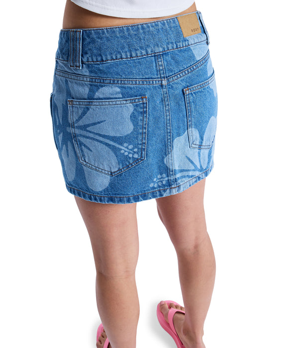 ROXY ウィメンズ STUNNING SPIRIT DENIM スカート 【2026年春夏モデル】