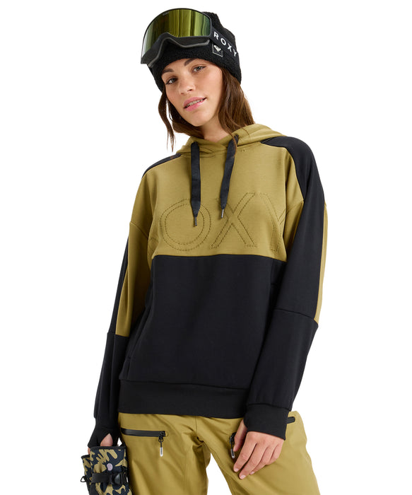 ROXY ウィメンズ LIBERTY HOODIE スノー ベースレイヤー ラグランスリーブトップス DWR撥水加工パーカ 【25-26SNOWモデル】 KVJ0 / S