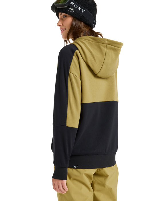 ROXY ウィメンズ LIBERTY HOODIE スノー ベースレイヤー ラグランスリーブトップス DWR撥水加工パーカ 【25-26SNOWモデル】 KVJ0 / S