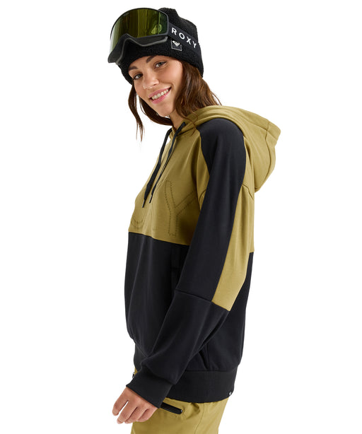 ROXY ウィメンズ LIBERTY HOODIE スノー ベースレイヤー ラグランスリーブトップス DWR撥水加工パーカ 【25-26SNOWモデル】 KVJ0 / S