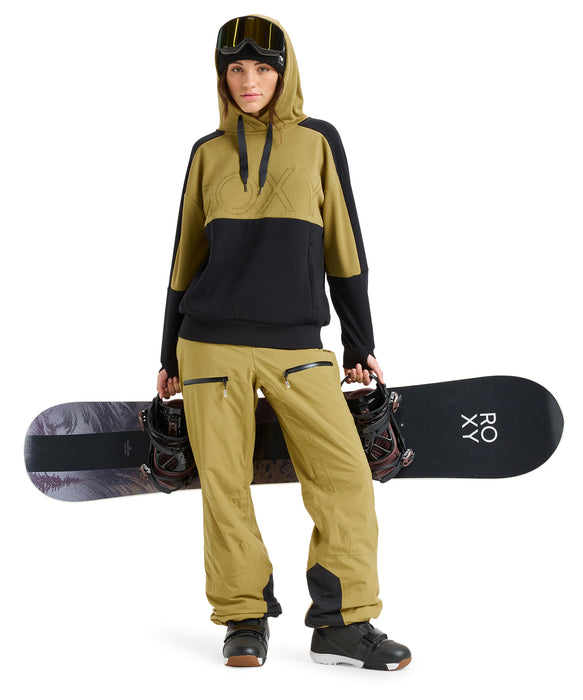 ROXY ウィメンズ LIBERTY HOODIE スノー ベースレイヤー ラグランスリーブトップス DWR撥水加工パーカ 【25-26SNOWモデル】 KVJ0 / S