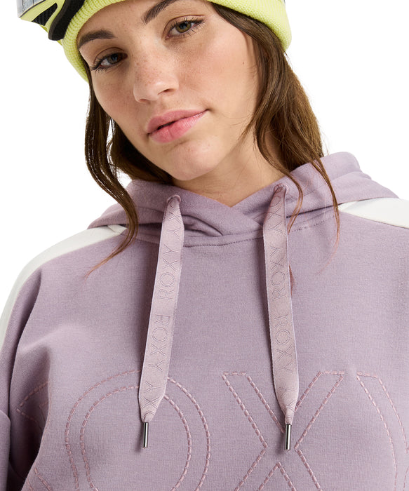 ROXY ウィメンズ LIBERTY HOODIE スノー ベースレイヤー ラグランスリーブトップス DWR撥水加工パーカ 【25-26SNOWモデル】 PJQ0 / S