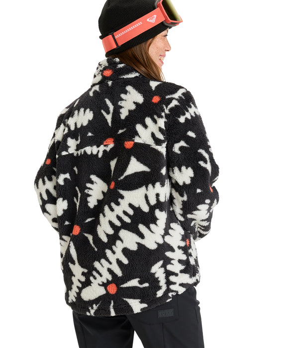 ROXY ウィメンズ ALABAMA FULL ZIP PRINTED スノー ベースレイヤー フルジップトップス 花柄 【25-26SNOWモデル】 KVJ2 / S