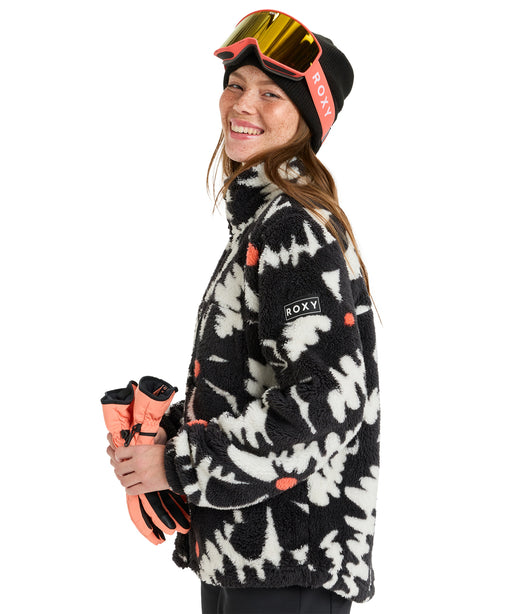 ROXY ウィメンズ ALABAMA FULL ZIP PRINTED スノー ベースレイヤー フルジップトップス 花柄 【25-26SNOWモデル】 KVJ2 / S
