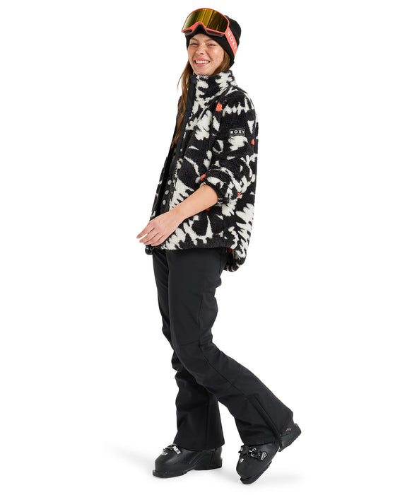 ROXY ウィメンズ ALABAMA FULL ZIP PRINTED スノー ベースレイヤー フルジップトップス 花柄 【25-26SNOWモデル】 KVJ2 / S