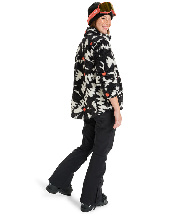 ROXY ウィメンズ ALABAMA FULL ZIP PRINTED スノー ベースレイヤー フルジップトップス 花柄 【25-26SNOWモデル】 KVJ2 / S