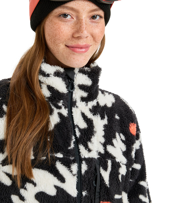 ROXY ウィメンズ ALABAMA FULL ZIP PRINTED スノー ベースレイヤー フルジップトップス 花柄 【25-26SNOWモデル】 KVJ2 / S